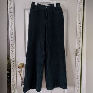 Forest Green Courduroy High Waisted Pants